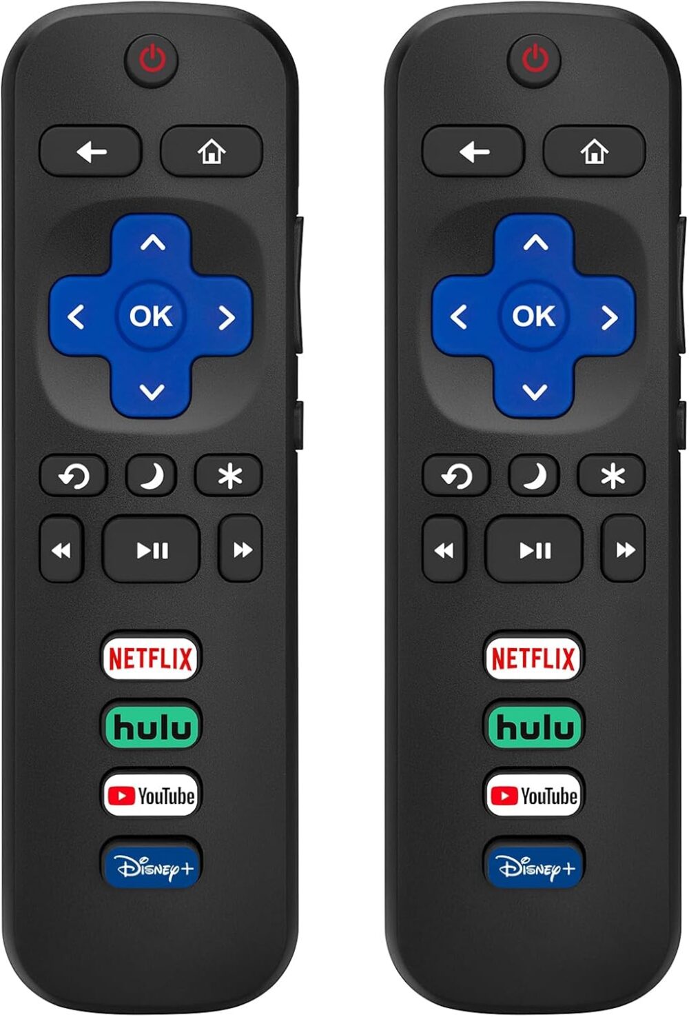 (Pack of 2) Replacement-Remote-Control for Roku-TV,Compatible for TCL Roku/Hisense Roku/Onn Roku/Philips Roku Smart TVs(Not for Roku Stick and Box) - Image 2