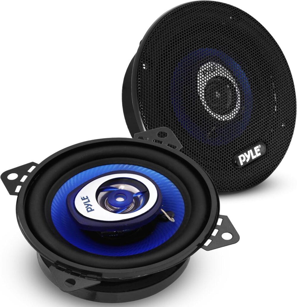 Pyle 6.5" Three-Way Sound Speaker System-180 W RMS/360W Power Handling w/4 Ohm Impedance and 3/4'' Piezo Tweeter for Car Component Stereo,Round Shaped Pro Full Range Triaxial Loud Audio -PL63BL,Blue - Image 2
