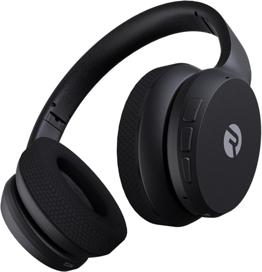 Raycon Fitness Headphones - Wireless Over-Ear-Headphones with 45 Hours of Battery, Active Noise Cancellation, Awareness Mode, 3 Quick Swap Ear Cushions, IPX4 Water Resistance (Black) - Image 2