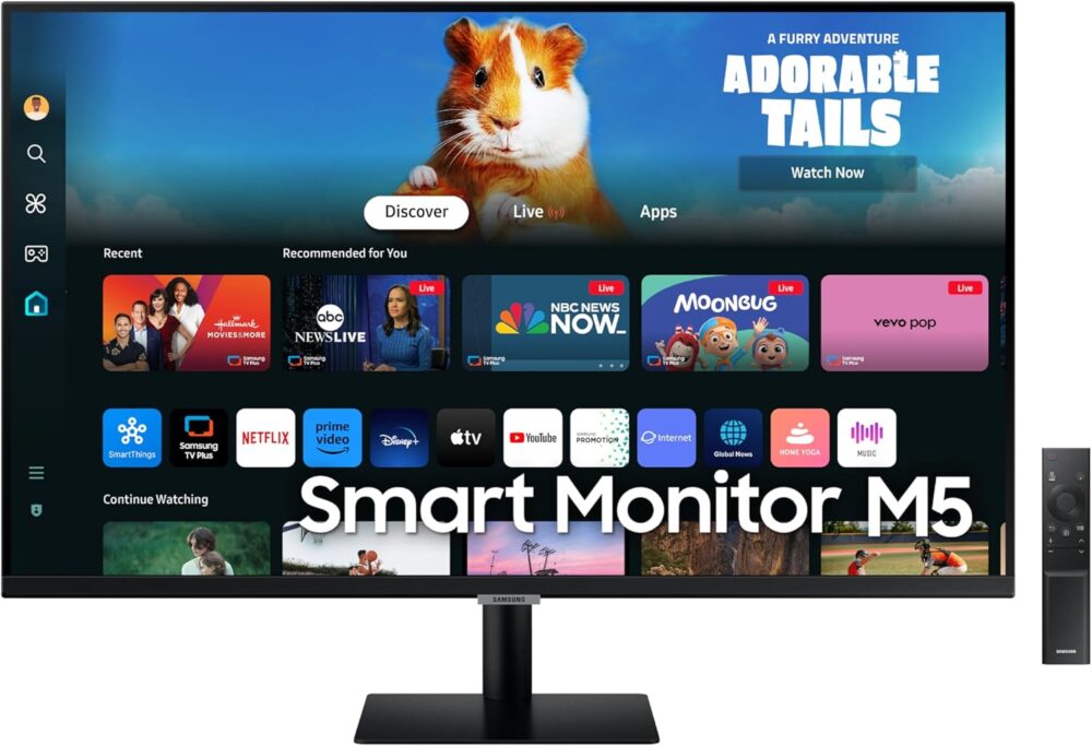 SAMSUNG 27-Inch M5 (M50D) Series FHD Smart Monitor with Streaming TV, Speakers, HDR10, Gaming Hub, Multiple Ports, Workout Tracker, Vision Accessibility Tools, LS27DM500ENXGO, 2024 - Image 2