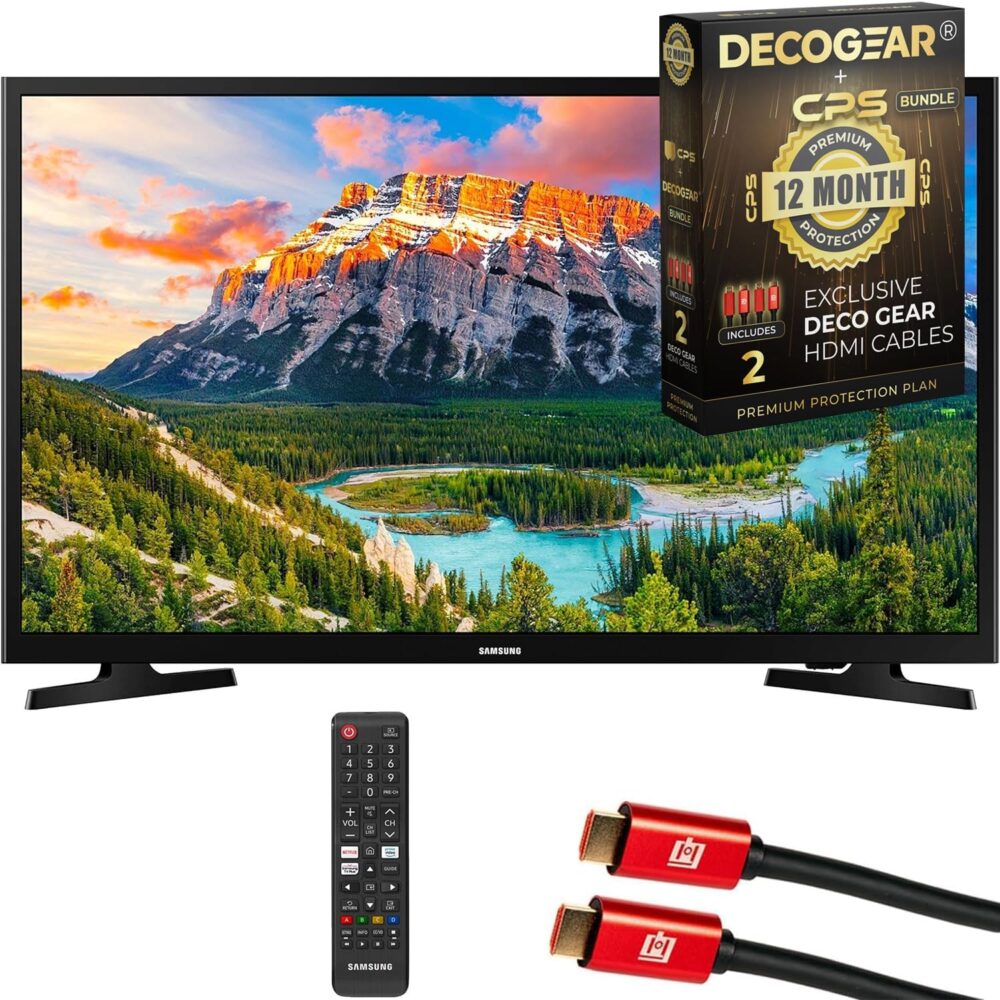 SAMSUNG UN32N5300AFXZA 32 inch 1080p Smart LED TV Black Bundle with Deco Gear 4K HDMI 2.0 Cable w/Pure Copper Conductors x2 & CPS Exclusive 12 Month Protection Pack Bundle (BEACH-CPS-266000) - Image 2