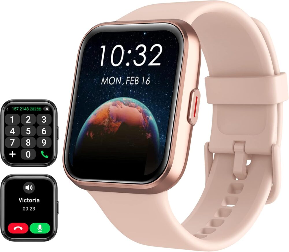 Smart Watch for Women Android & iPhone, Alexa Built-in, 1.8" Touch Screen Fitness Tracker with Answer/Make Calls, IP68 Waterproof Heart Rate/Sleep/SpO2 Monitor, Pedometer, 100+ Sport Modes - Image 2