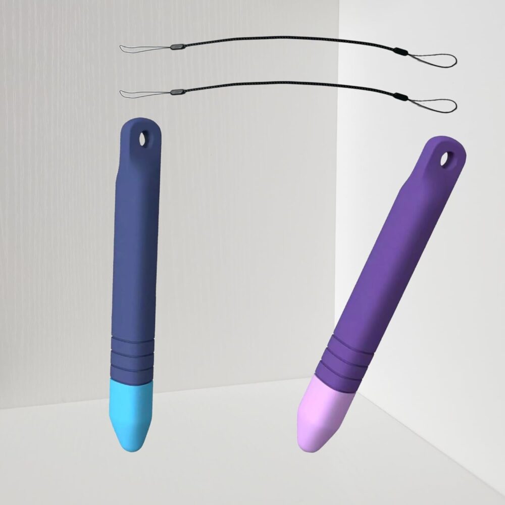 Stylus for Kids 2PCS, Universal Stylus Pens Compatible with Amazon Fire HD Tablet for Kids, Kindle, iPad/iPhone All Capacitive Touch Screens(Purple+Blue) - Image 2