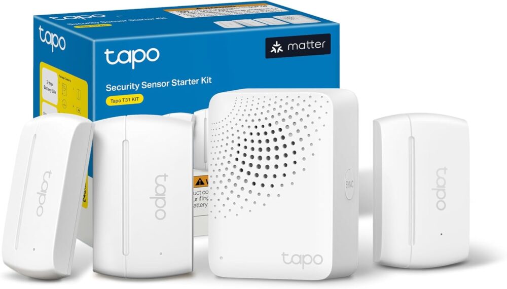 Tapo Door Sensor Starter KIT, Matter Compatible, 3X Smart Door Window Contact Sensor and 1x Smart Hub with Built-in Chime, Smart Automation, Real-Time Notification, T31 KIT - Image 2