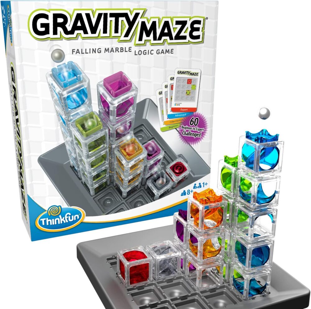ThinkFun Gravity Maze - Falling Marble Logic Game - Challenging STEM Toy for Kids 8-12 - Gravity Marble Maze - Brain-Building Fun - Educational Gift - Boosts Critical Thinking & Problem Solving - Image 2
