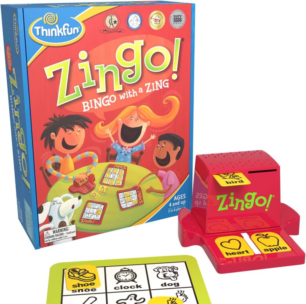 ThinkFun Zingo Bingo Award Winning Preschool Game for Pre-Readers and Early Readers Age 4 and Up - One of the Most Popular Board Games for Boys and Girls and their Parents (97700) - Image 2
