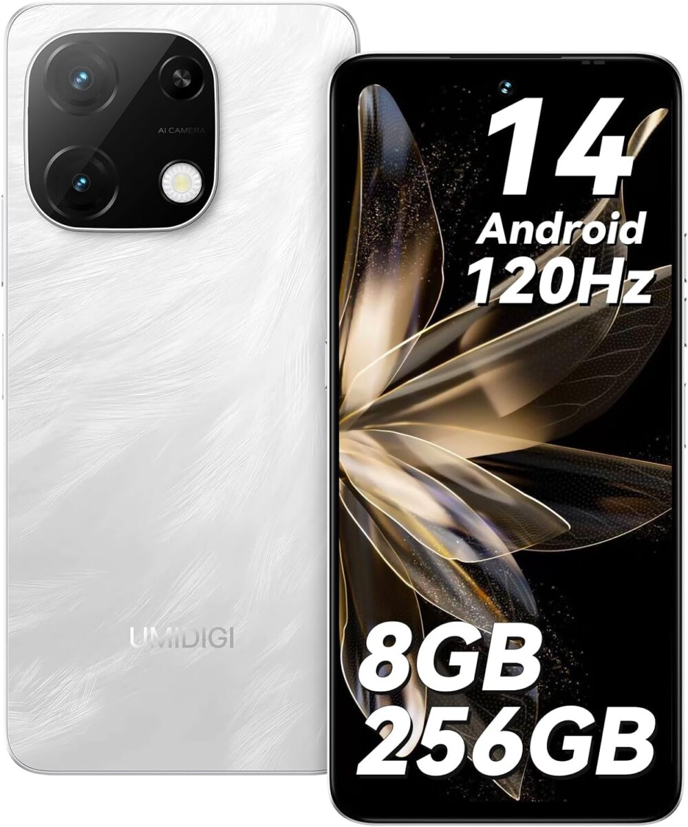 UMIDIGI Note 100A Cell Phone, 6.8" HD+ 120Hz Display Phones, Android 14 Unlocked Smartphone, 8(4+4)+256GB/1TB TF, 5000mAh Battery Andriod Phone, AI Face & Fingerprint Unlock, 4G Dual SIM, GPS,OTG - Image 2