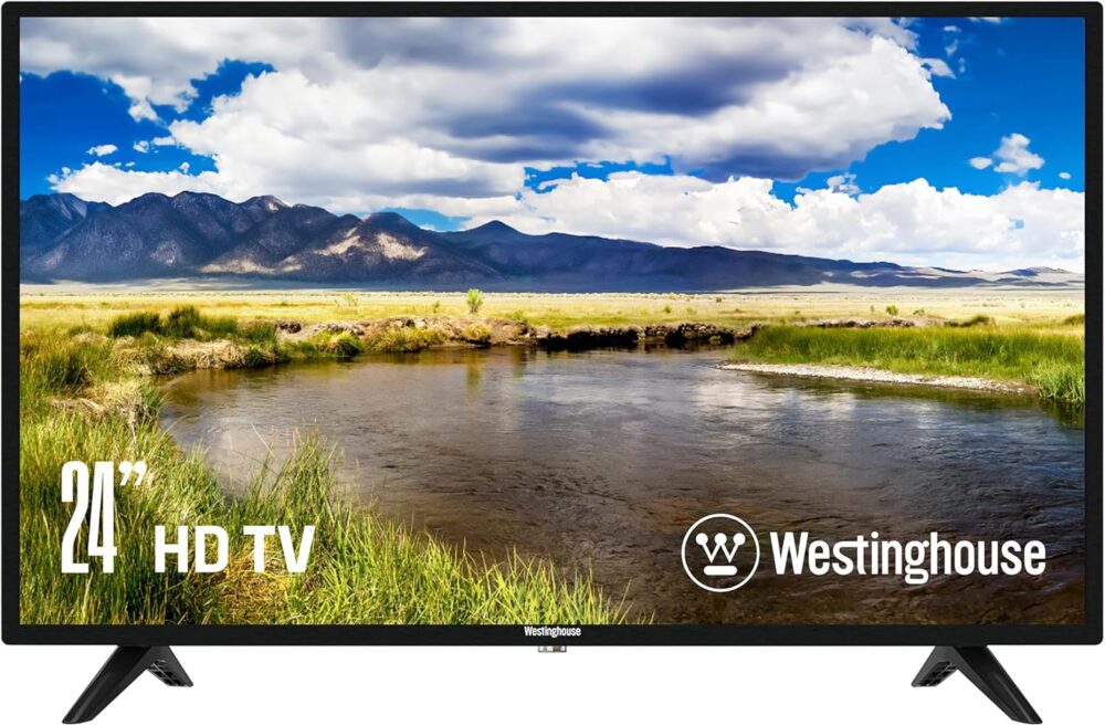 Westinghouse 24 Inch TV, 720p HD LED Small Flat Screen Non-Smart Television with HDMI, USB, VGA, & V-Chip Parental Controls, Monitor for Home, Kitchen, RV Camper, or Office - Image 2
