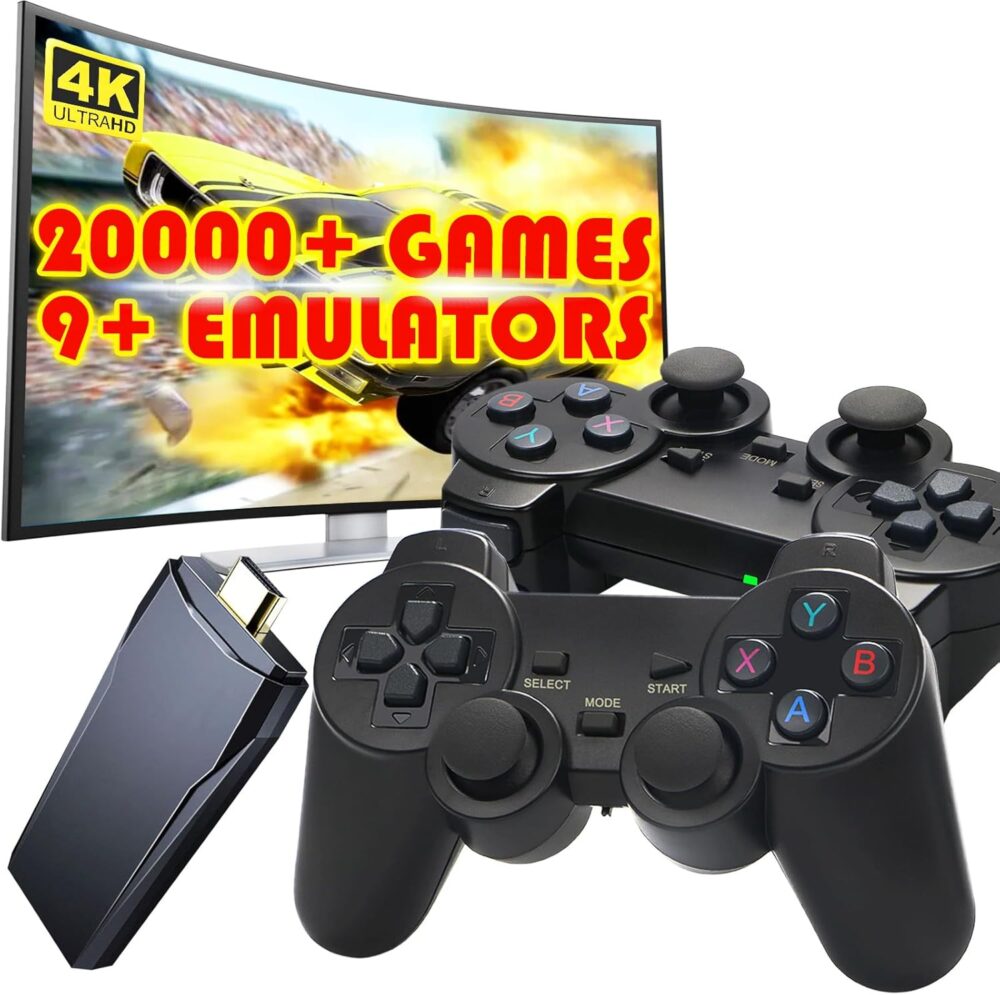 Youngwants Plug & Play Retro Game Console with 20000 Games,Video Game Console 9 Emulators Classic Games,4K HDMI Output for TV,Dual Controllers Birthday Gifts for Boys & Girls 64G - Image 2