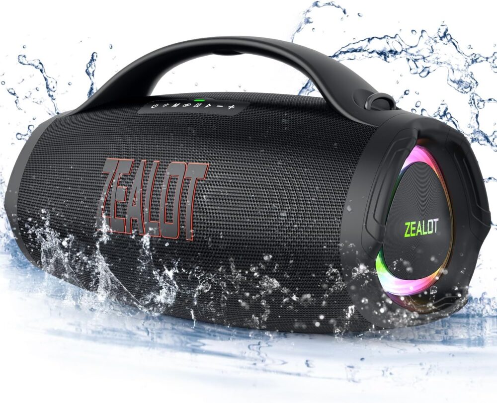 ZEALOT Portable Bluetooth Speaker 2025, 160W RMS Speaker Bluetooth Wireless, IPX6 Waterproof, Loud/ 36000mah/ EQ/USB/TF/AUX, Great Bass or Home, Outdoor, Party, Travel - Image 2