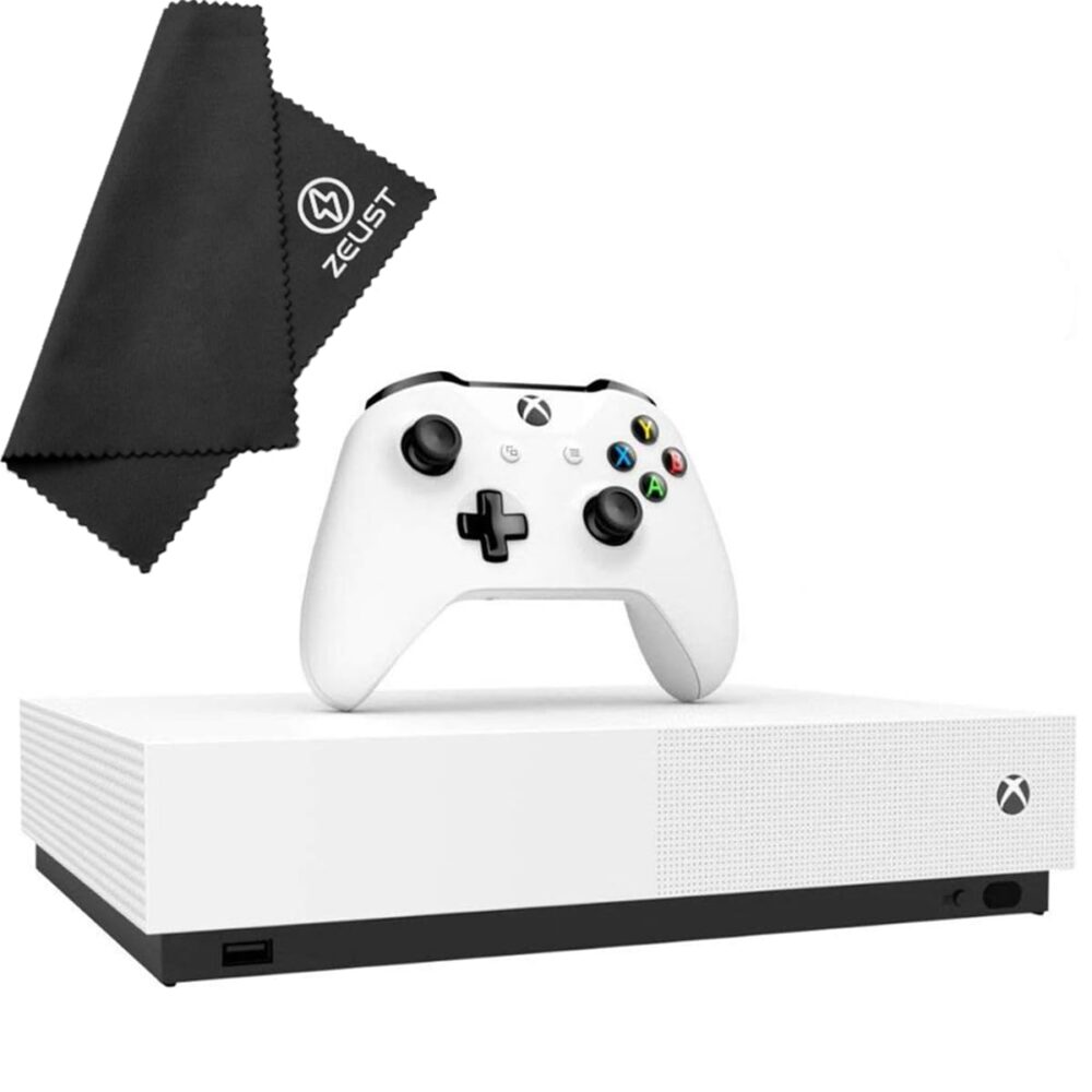 Zeust Xbox One S 1TB All-Digital Edition Console Bundle - Includes the Xbox One Series S Console White, 1x Wireless Controller, and a Microfiber Cloth (Renewed) - Image 2