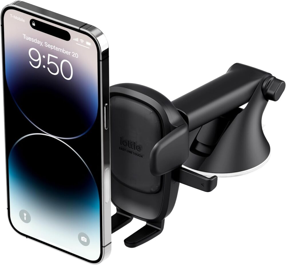 iOttie Easy One Touch Advanced Universal Car Mount Dashboard & Windshield Suction Cup Phone Holder for iPhone Samsung, Google, All Smartphones - Image 2